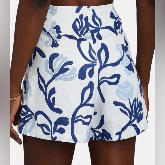 NWT FAITHFULL THE BRAND Eridani Floral Beach Tropical Linen Skort Size 4 - Picture 4 of 13